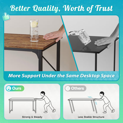 PRAISUN 55'' Computer Desk with Fabric Storage Bag-Elysine